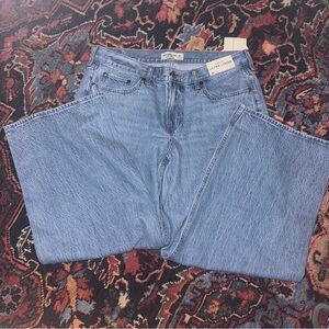 Abercrombie & Fitch Light Blue Low Rise Ultra Loose Jeans SHORT